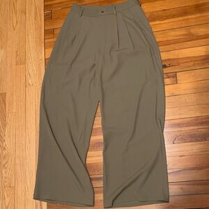 She + Sky Olive Wide-Leg Pants